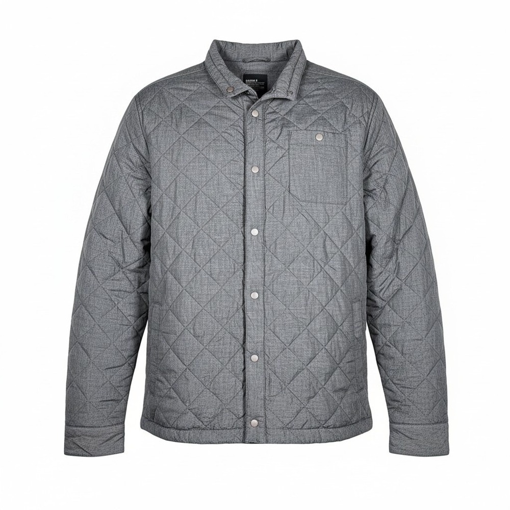 Nixon Quilted Shirt Jacket Mens XL Dark Gray Heather Primaloft Outdoor